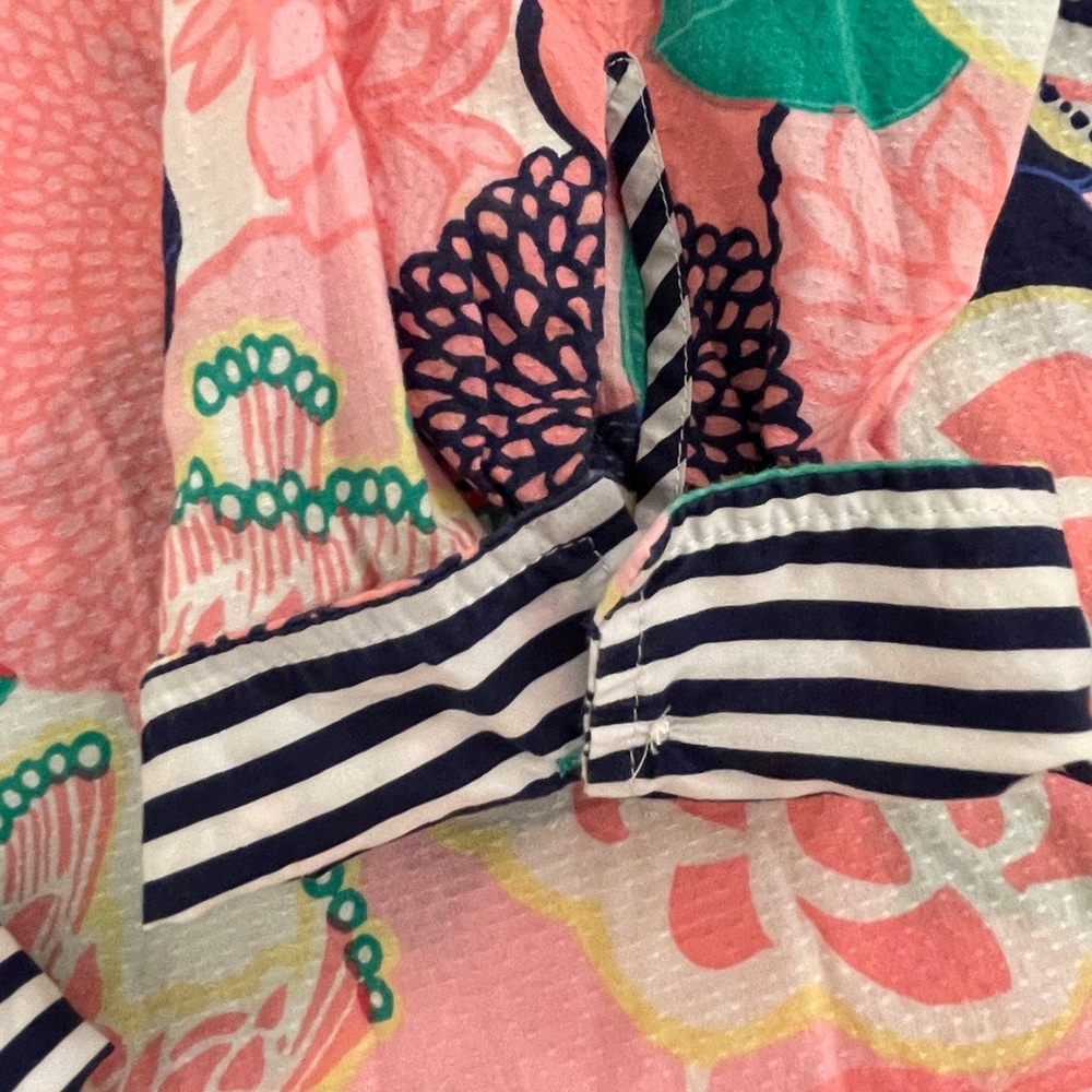 Talbots Pink and Blue Cotton Shirt - Picture 7 of 10